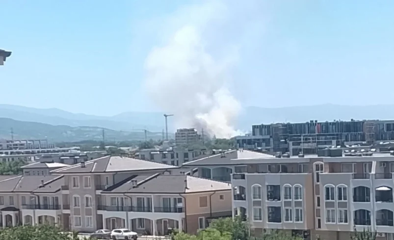 Голям пожар избухна край Околовръстното на Пловдив